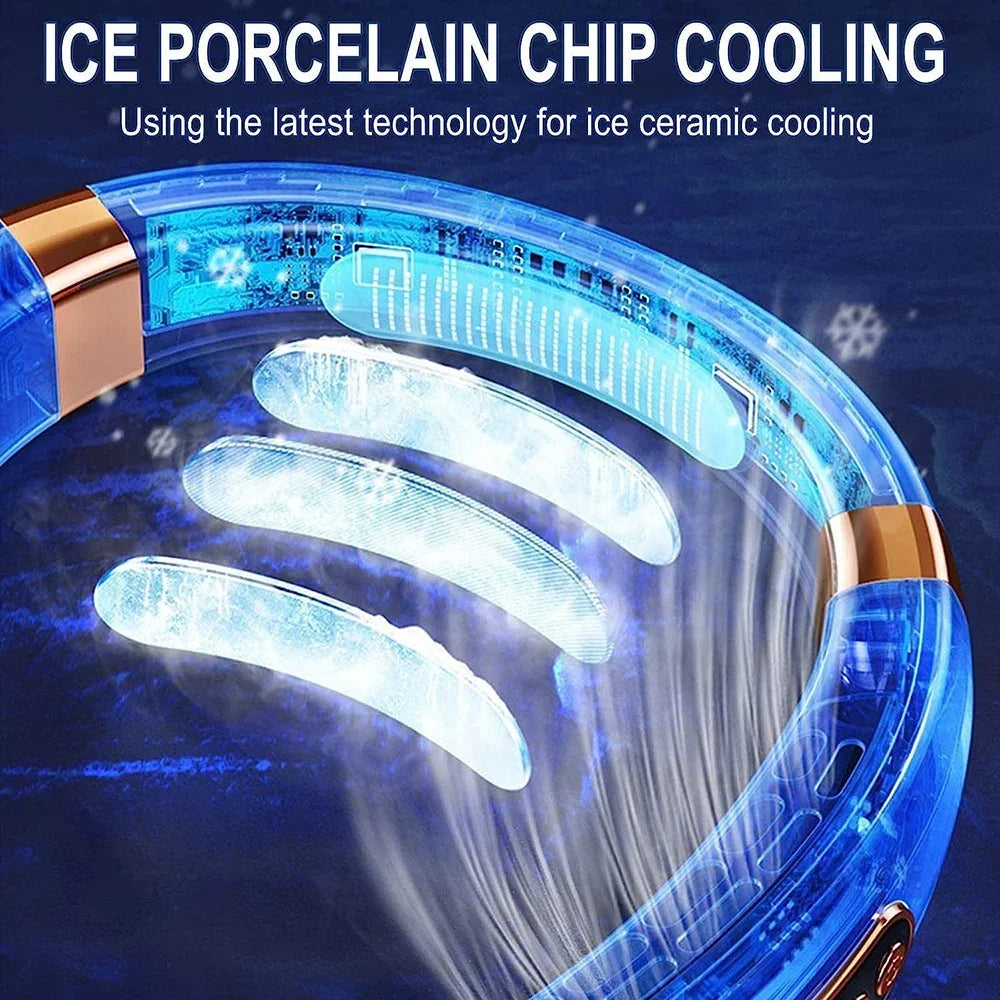 Portable Neck Fan with LED Digital Display